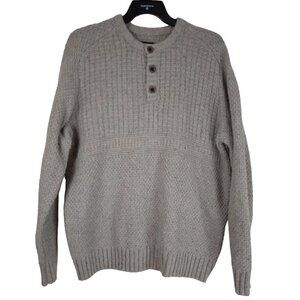 Bob Timberlake | Chunky Knit Wool Sweater Tan | Size XL